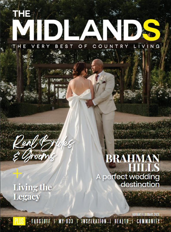 The Midlands Magazine cover January 2026 featuring wedding DJ Steven Heyns