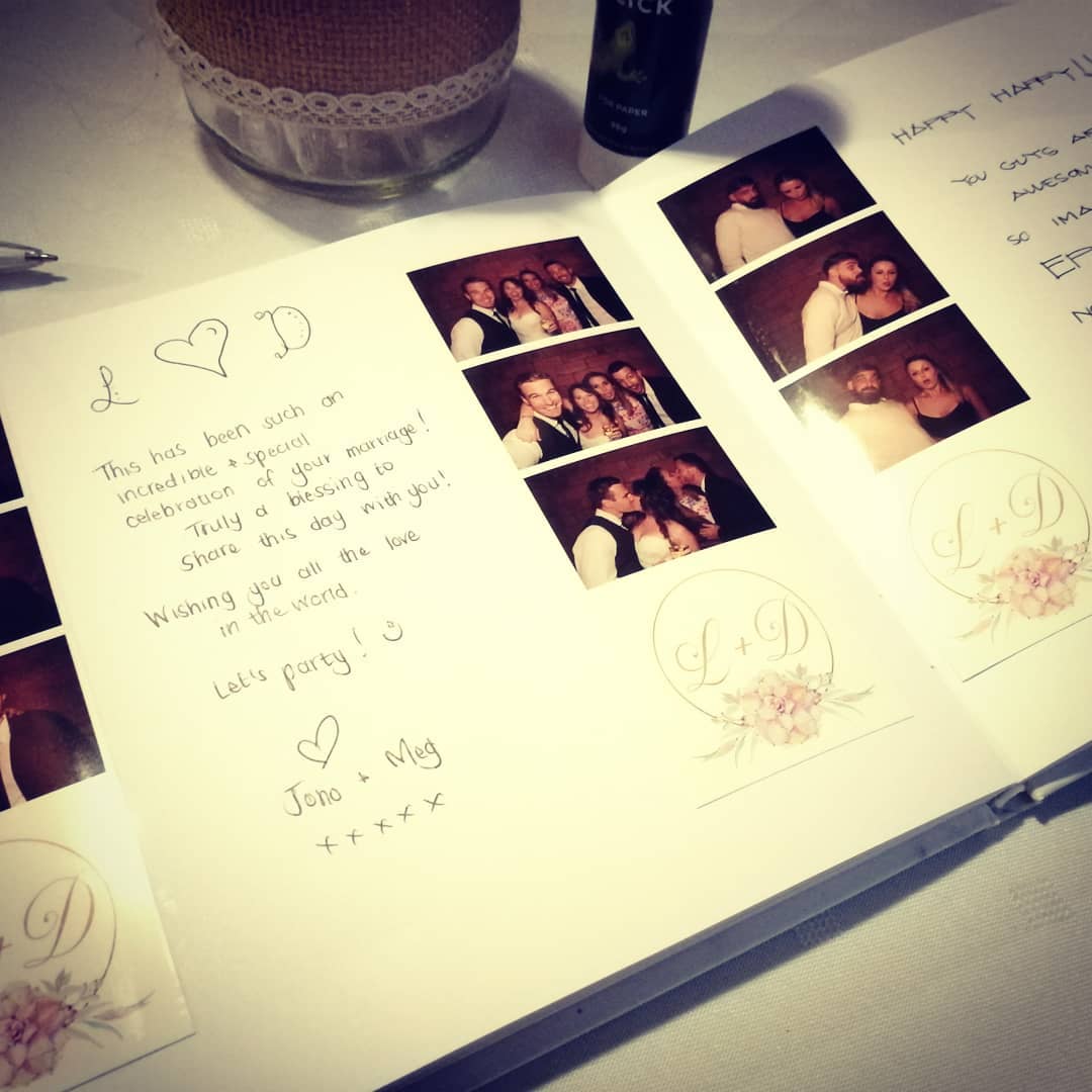 Wedding photo booth strip example with instant prints for KZN Midlands wedding receptions